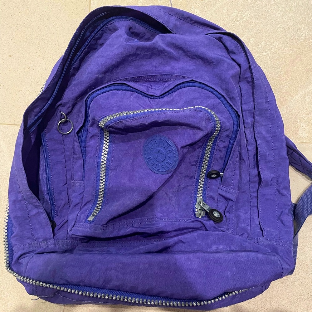Kipling Purple Backpack